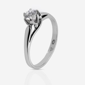 Pierścionek zaręczynowy z białego złota LA32 brylant 0.3ct