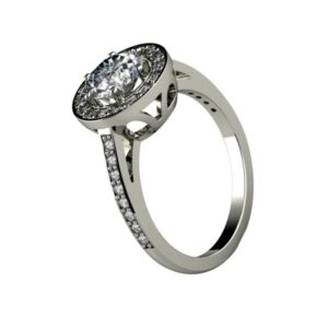 Złoty pierścionek zaręczynowy LA94 z  brylantem 1.5 ct