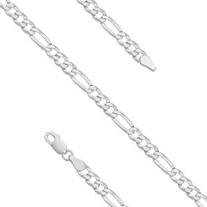 Srebrny łańcuszek – figaro LV02 – 50 cm