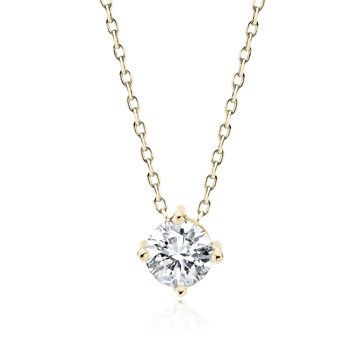 Łańcuszek złoty LV01 z diamentem 0,10ct